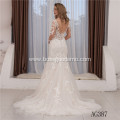 Baju Pengantin Wanita Plus Size Cap Sleeve Puff Ball Gown backless wedding dresses full sleeves